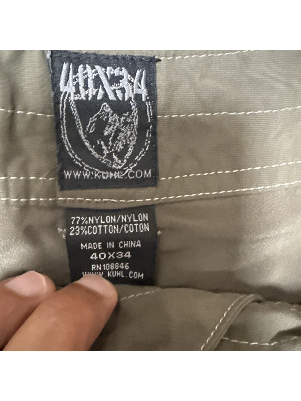KUHL Men's Liberator Stealth Zip Off Convertible Cargo Pants 40x34 Brown